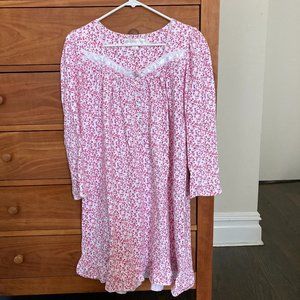 Eileen West Long Sleeve Flannel Nightgown,XS